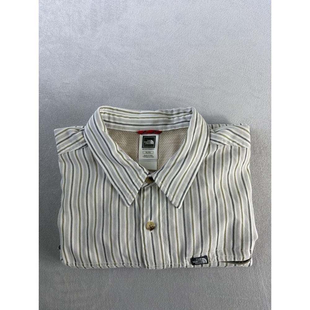 The North Face Men's Striped Shirt Long sleeve Button-up Outdoor Size XL